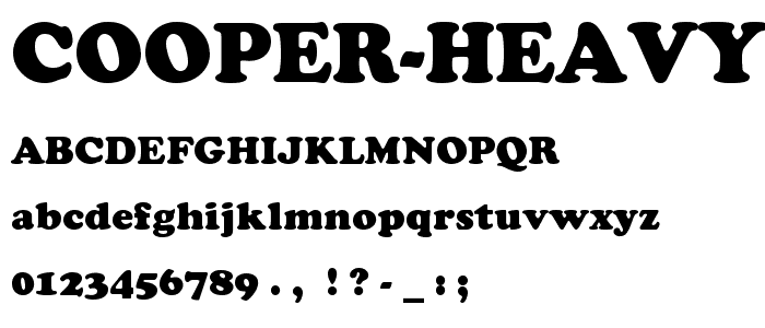 Cooper-Heavy font