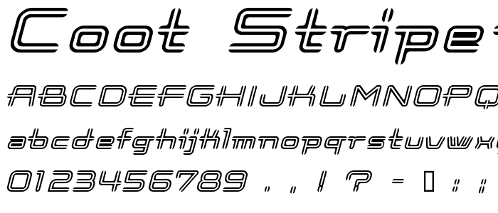 Coot_stripe Italic font