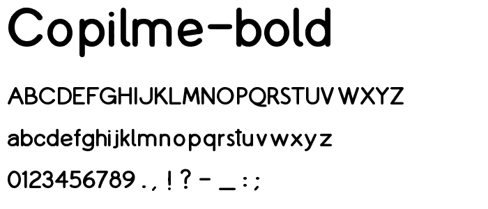 Copilme Bold font