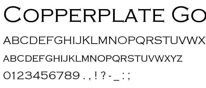 Image 35 of Copperplate Gothic Light Font