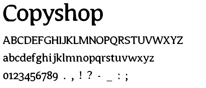 Copyshop font