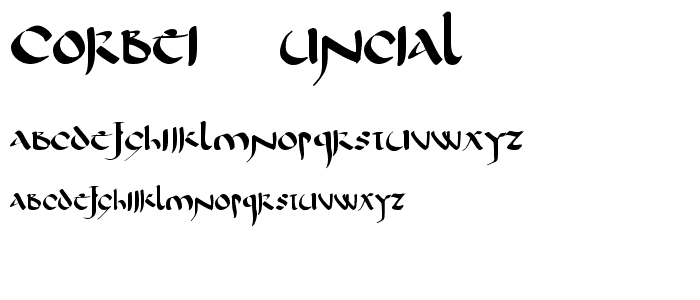 Corbei Uncial font