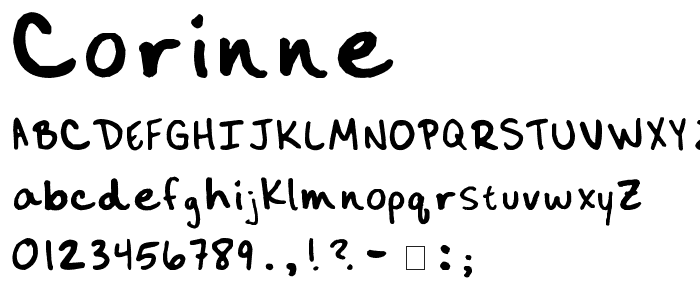 Corinne font