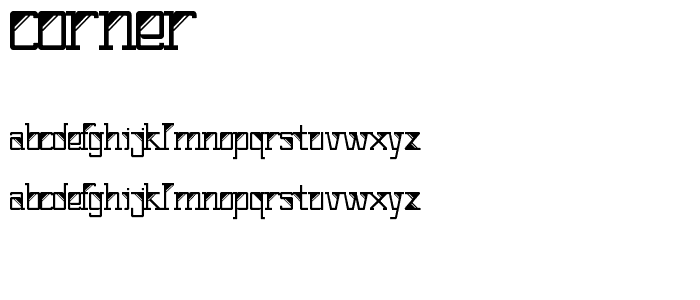 Corner font