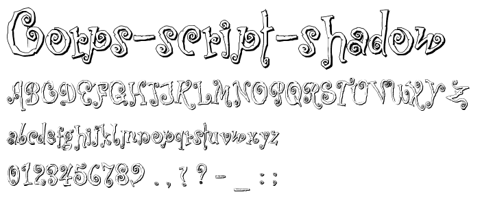 Corps-Script-Shadow font