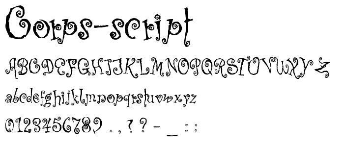 Corps-Script font
