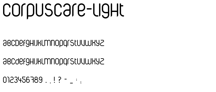 CorpusCare Light font
