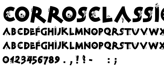 CorrosClassicClimbers font