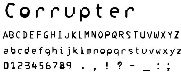 Corrupter font