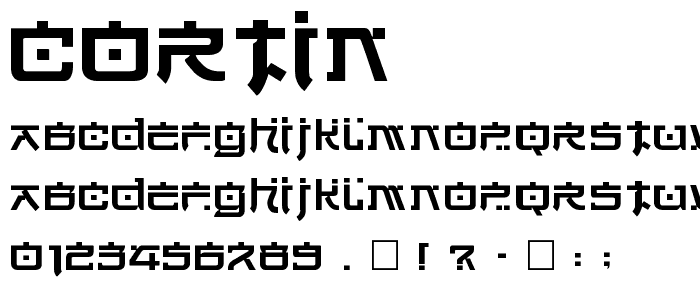Cortin font