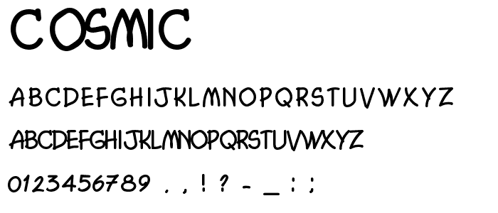 Cosmic font