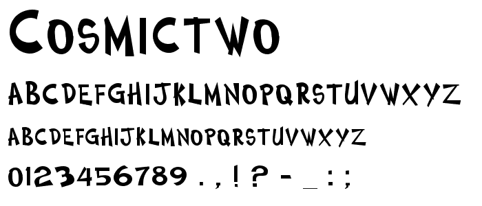 CosmicTwo font
