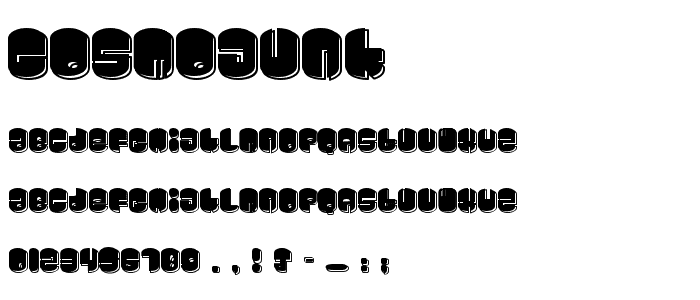 Cosmojunk font