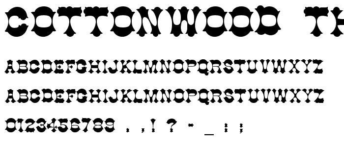 Cottonwood-Thin font