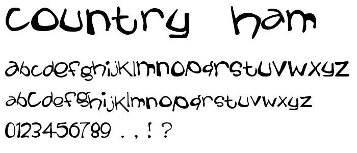 Country Ham font
