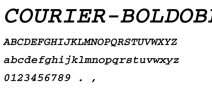 Courier-BoldOblique font