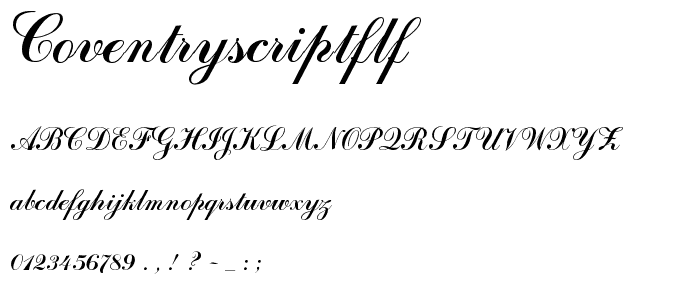 CoventryScriptFLF font