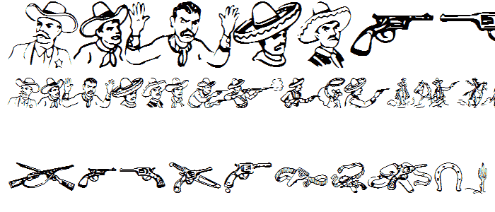 Cowboy Clips font