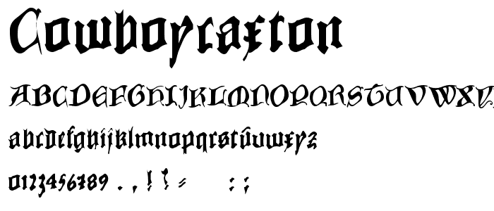 CowboyCaxton font