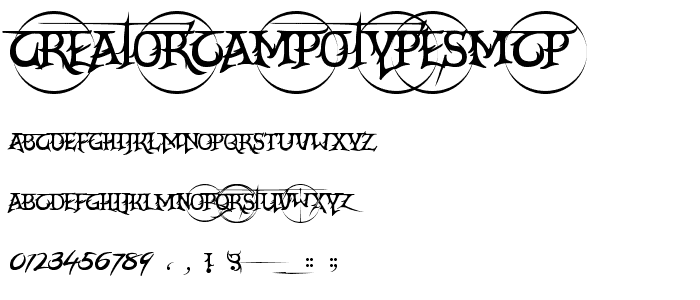 CrEAtoRcAmpoTYPeSmcP font