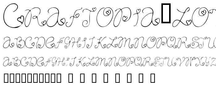 Craftopia Love font