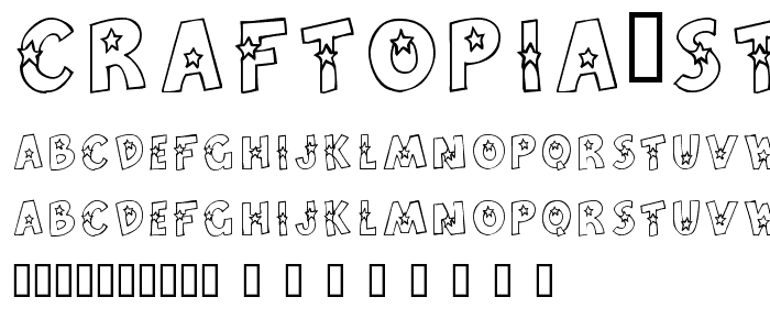 Craftopia Stars font