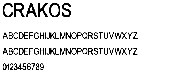 Crakos font
