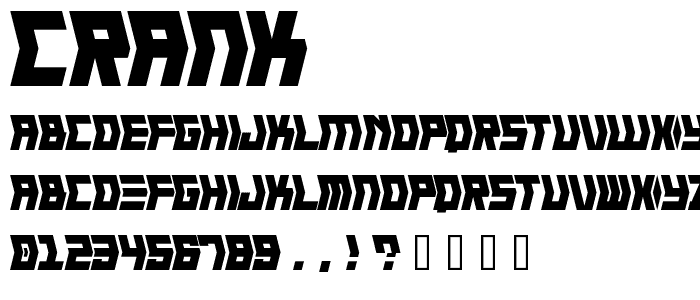 Crank font