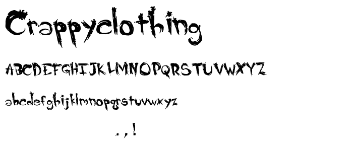 CrappyClothing font