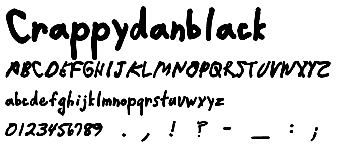 CrappyDanBlack font