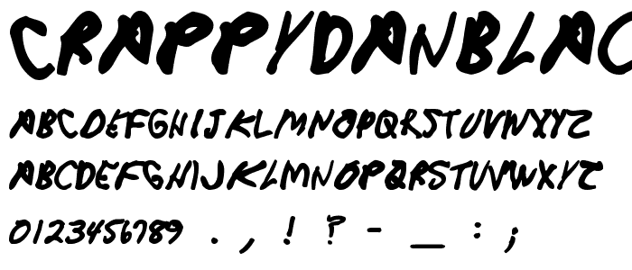 CrappyDanBlackAllCaps font