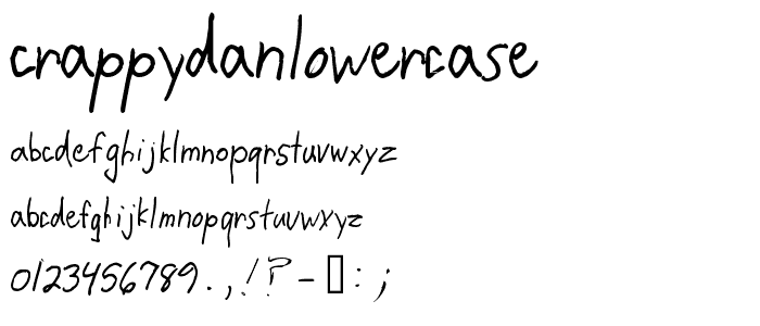 CrappyDanLowercase font