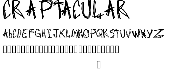 Craptacular font