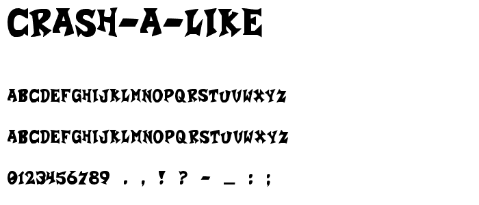 Crash-a-Like font