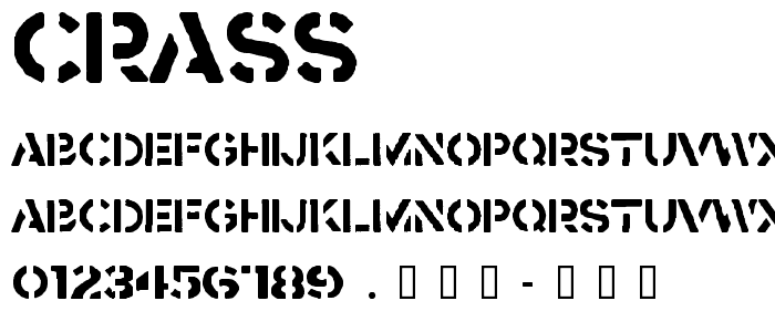 Crass font