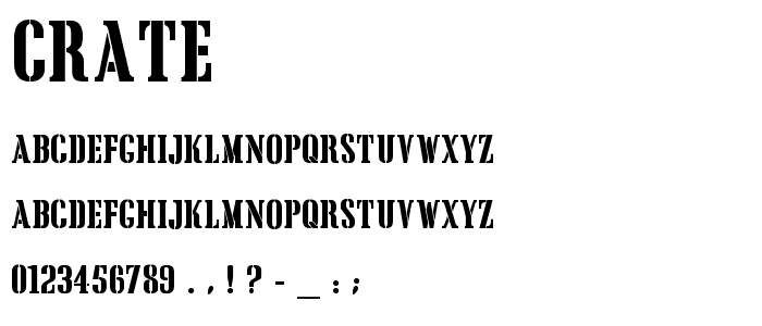 Crate font