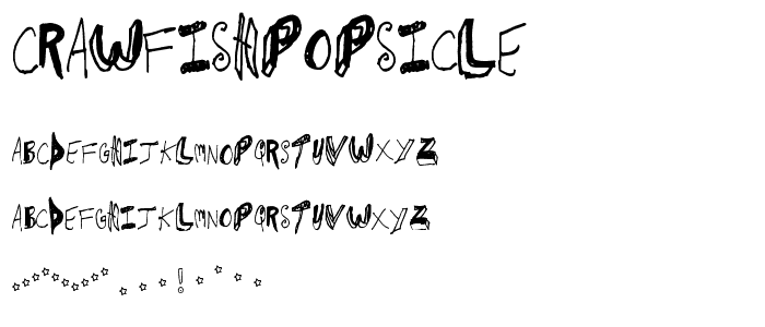CrawfishPopsicle font