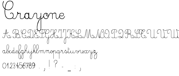 CrayonE font