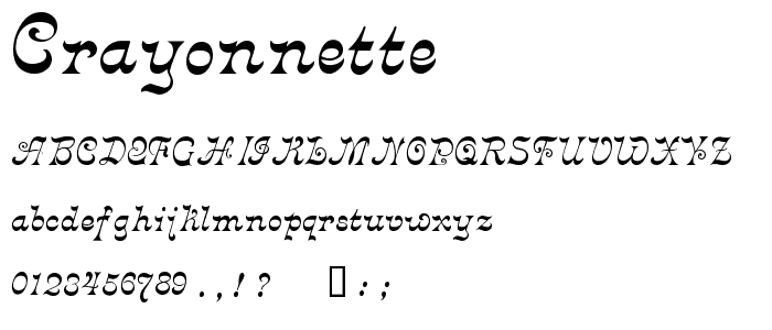 Crayonnette font
