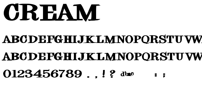 Cream font