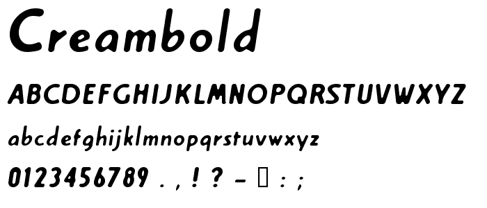 Creambold font
