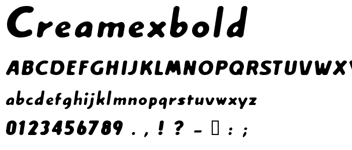 Creamexbold font