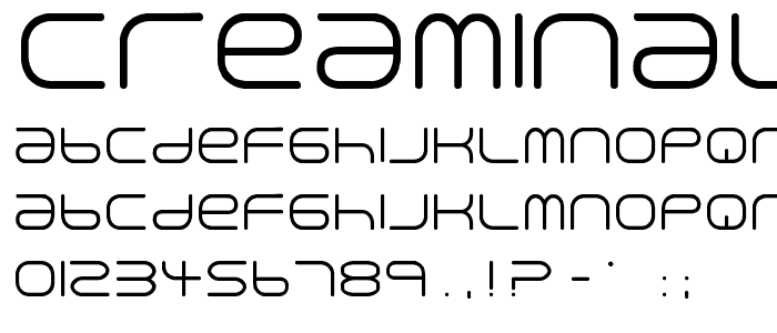 Creaminal font