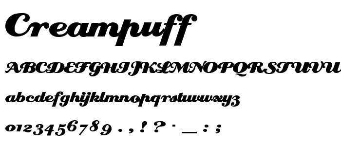 Creampuff font