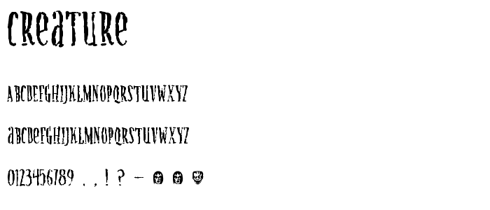 Creature font