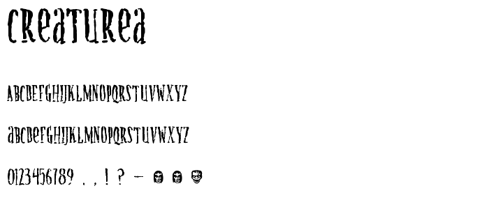 CreatureA font