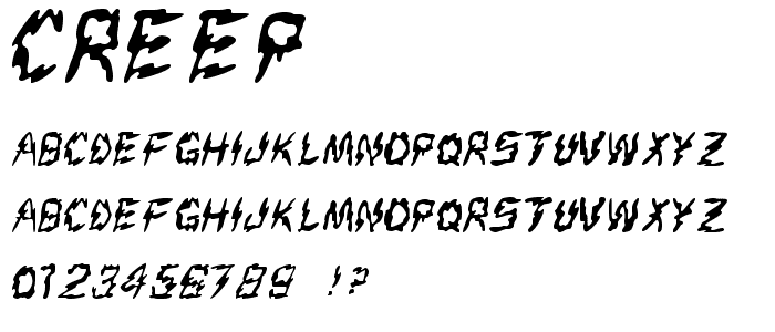 Creep font