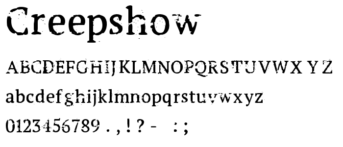 Creepshow font