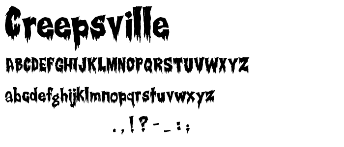 Creepsville font