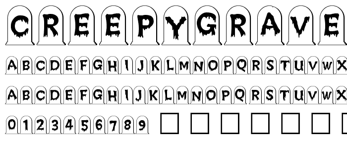 CreepyGraves font